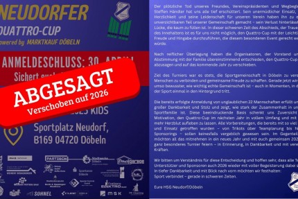 Abgesagt! 1. NEUDORFER QUATTRO-CUP